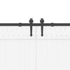 vidaXL Sliding Door Hardware Kit 305 cm Steel Black