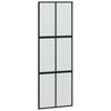 vidaXL Sliding Door with Hardware Set 90x205 cm Tempered Glass&Aluminium