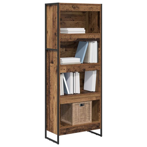 vidaXL Book Cabinet Old Wood 60 x 30 x 155 cm Engineered Wood