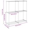 vidaXL Storage Shelf with Shelf White 43 x 27 x 90 cm Aluminium