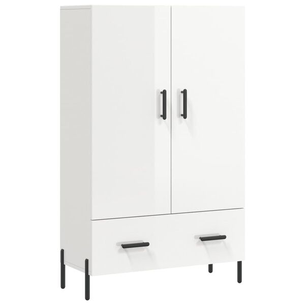 vidaXL Highboard High Gloss White 69.5x31x115 cm Engineered Wood