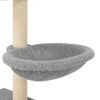 vidaXL Cat Tree with Sisal Scratching Posts Light Grey 117 cm