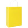 vidaXL Paper Bags 250 pcs with Handles Yellow 26x12x35 cm