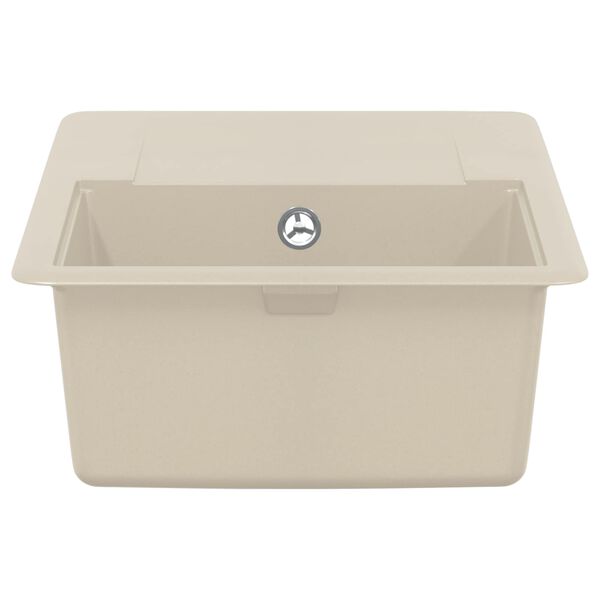 vidaXL Sink Beige 670 x 460 mm 80% Quartz and 20% Resin