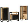 vidaXL Bathroom Furniture Set with Shelf 3 pcs Brown Solid Mango Wood