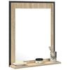 vidaXL Bathroom Mirror Black 50 x 12 x 60 cm Glass and Engineered Wood