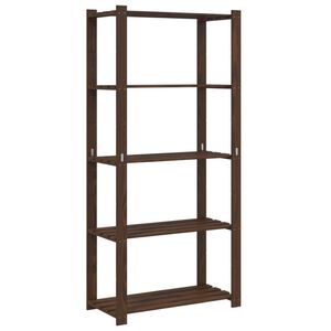 vidaXL 5-Tier Storage Rack Brown 80x38x170 cm Solid Wood Pine