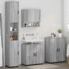 vidaXL Bathroom Furniture Set Wall-mounted with Door 4 pcs Grey Sonoma