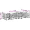 vidaXL Outdoor Dog Kennel Steel 9.38 m&sup2;