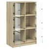 vidaXL Highboard with Doors Sonoma Oak 68x37x109 cm Engineered Wood