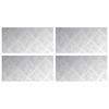 vidaXL Stair Tread Rectangular 4 pcs Silver 40 x 20 cm Aluminium