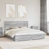 vidaXL Bed Frame with Drawer with Headboard Manual Engineered Wood