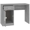 vidaXL Desk with Drawer&Cabinet Grey Sonoma 100x40x73 cm Engineered Wood
