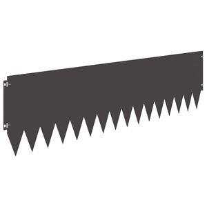 vidaXL Lawn Edge with Top Fold 10 pcs 103x30cm Steel Black