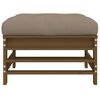 vidaXL Garden Footstool with Cushion Honey Brown Solid Wood Pine