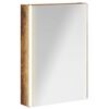 vidaXL Bathroom Mirror Cabinet Smoked Oak 43 x 11.5 x 60.5 cm