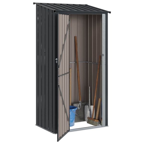 vidaXL Garden Sheds Anthracite 103 x 74 x 200 cm Metal
