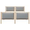 vidaXL Bed Frame with Headboard Light Grey 150 x 200 cm Fabric