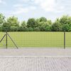 vidaXL Fence with Posts Grey 0.4 x 10 m Steel