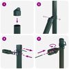 vidaXL Fence Posts Manual 13 pcs Green Ø32mm 210 cm Galvanised steel