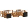 vidaXL Sofa Sets 10 pcs Natural Solid Acacia Wood