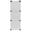 vidaXL Storage Cube Organiser with 9 Cubes and Doors Transparent PP