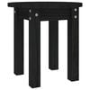 vidaXL Coffee Table Black &Oslash; 35x35 cm Solid Wood Pine