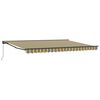 vidaXL Manual Retractable Awning Green and Yellow 5 x 3.5 m