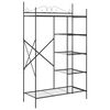 vidaXL Open Wardrobe with Shelf Black 104.5 x 45 x 172 cm Steel