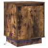 vidaXL Bedside Cabinet with 2 pcs Smoked Oak 39 x 34.5 x 50 cm
