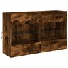 vidaXL TV Wall Cabinet with LED Lights Smoked Oak 98.5x30x60.5 cm