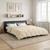 vidaXL Winter Duvet Quilted Cream 200 x 200 cm Microfiber