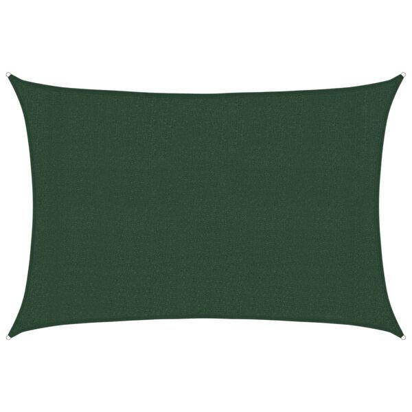 vidaXL Sunshade Sail 160 g/m&sup2; Dark Green 3x4.5 m HDPE