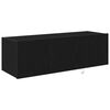 vidaXL TV Wall Cabinet Wall-mounted 2 pcs Black Oak 100 x 35 x 31 cm