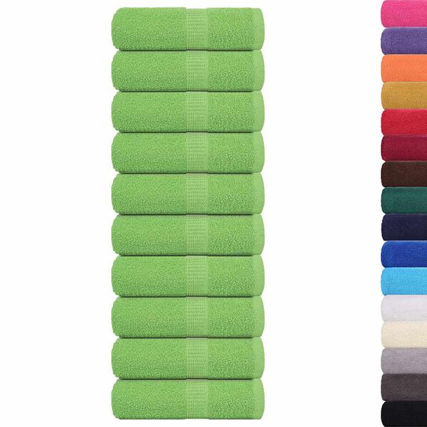 vidaXL Wash Towels "FROGN" 10 pcs Apple Green 30x30 cm 360 gsm