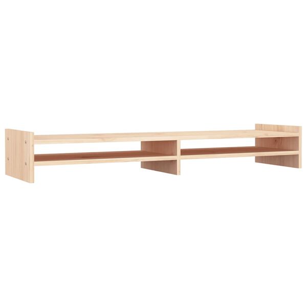 vidaXL Monitor Stand 100x27x15 cm Solid Wood Pine