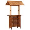 vidaXL Outdoor Bar Table with Rooftop 113x106x217 cm Solid Acacia Wood