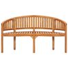 vidaXL Banana Bench 151 cm Solid Teak Wood