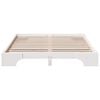 vidaXL Bed Frame White 140 x 200 cm Solid Pine Wood