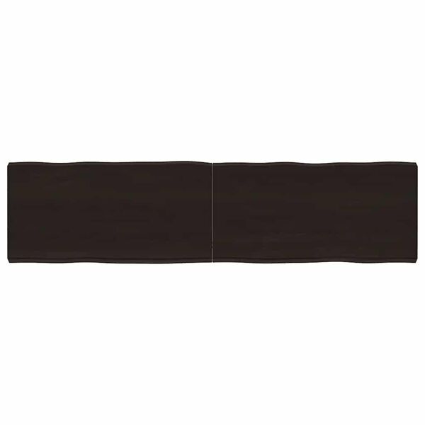 vidaXL Table Top Dark Brown 160x40x(2-6) cm Treated Solid Wood Live Edge