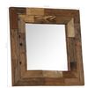 vidaXL Mirror Solid Reclaimed Wood 50x50 cm