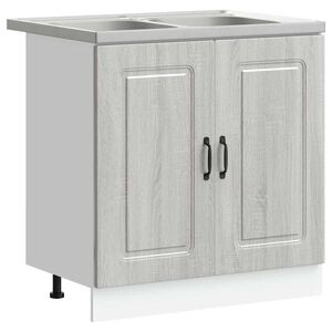 vidaXL Kitchen Cabinet Kalmar Grey Sonoma 80 x 46 x 81.5 cm