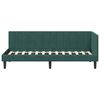 vidaXL Corner Bed Frame Dark Green 80 cm x 200 cm Velvet