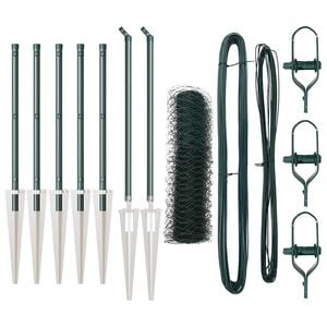 vidaXL Welded Wire Fence with Spikes 10 x 0.8 m (W x H)