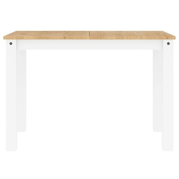 vidaXL Dining Table PANAMA White 112x60x75 cm Solid Wood Pine