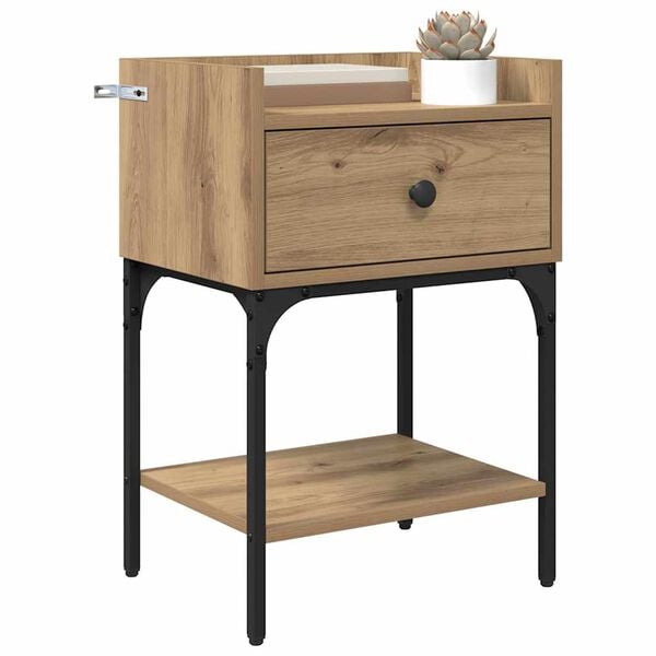 vidaXL Bedside Table 2 pcs Artisan Oak 40 x 29 x 60 cm Engineered Wood