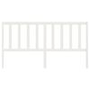 vidaXL Bed Headboard White 206x4x100 cm Solid Wood Pine