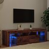 vidaXL TV Cabinet with LED Lights Old Wood 140x36.5x40 cm Engineered Wood