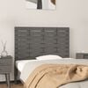 vidaXL Wall Headboard Grey 106x3x63 cm Solid Wood Pine