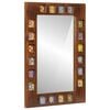 vidaXL Bathroom Mirror Walnut 50 x 70 x 2.5 cm Solid Mango Wood